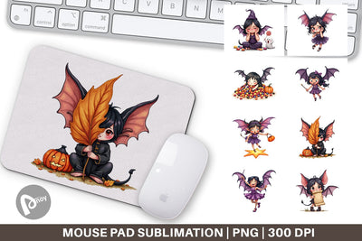 Mouse Pad Bat Fairy Mishaps Sublimation artnoy 