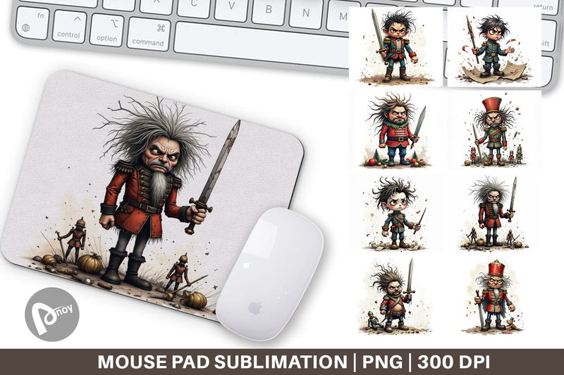 Mouse Pad Battle Worn Nutcracker Sublimation artnoy 