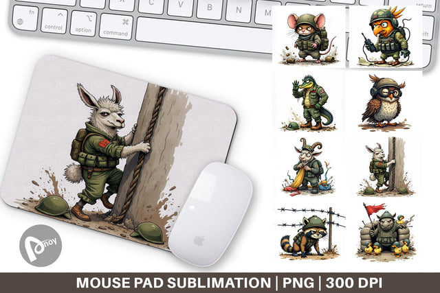 Mouse Pad Battlefield Critters Sublimation artnoy 