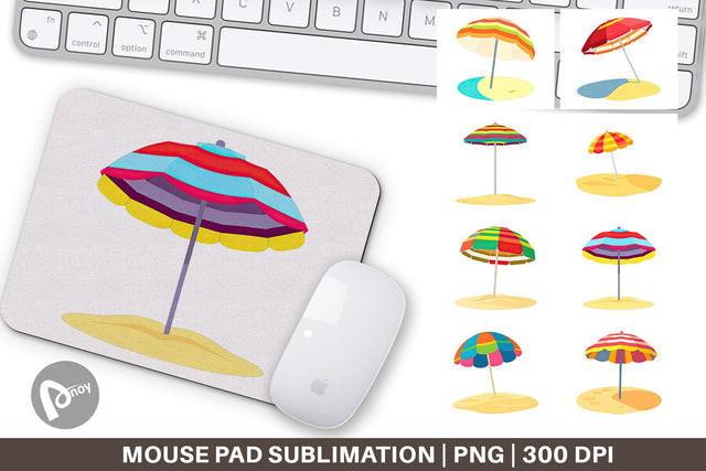 Mouse Pad Beach Umbrella Sublimation artnoy 