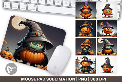 Mouse Pad Big Scary Pumpkin Sublimation artnoy 