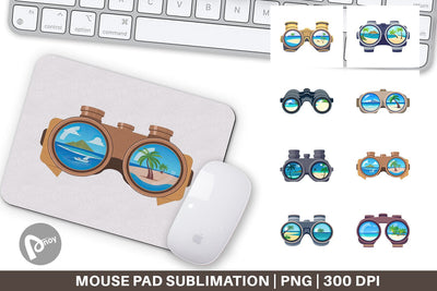 Mouse Pad Binoculars Sublimation artnoy 