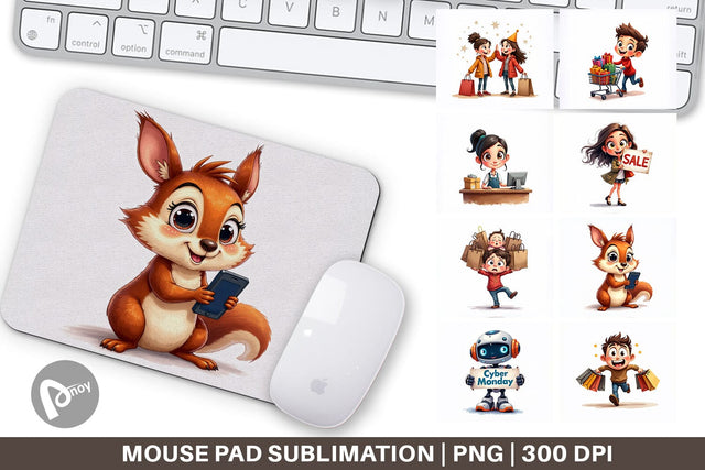 Mouse Pad Black Friday Frenzy Sublimation artnoy 