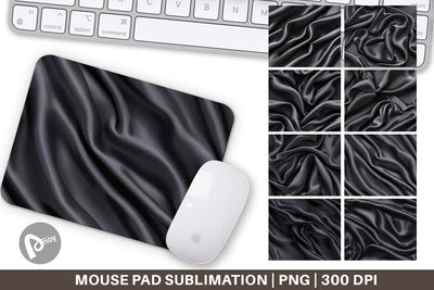 Mouse Pad Black Silk Pattern Sublimation artnoy 