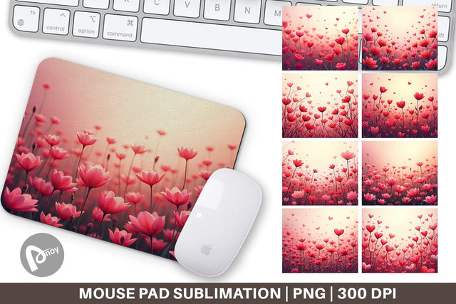 Mouse Pad Blooming Garden Sublimation artnoy 