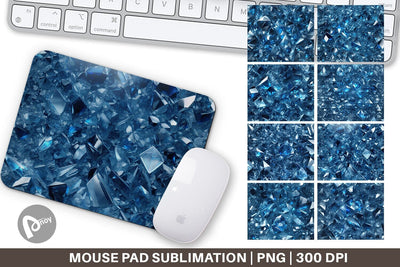 Mouse Pad Blue Crystal Sublimation artnoy 