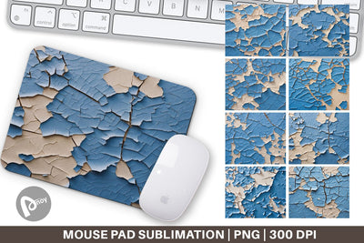 Mouse Pad Blue Peel Texture Sublimation artnoy 