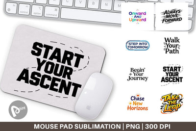 Mouse Pad Bold Action Graduation Quotes Sublimation artnoy 
