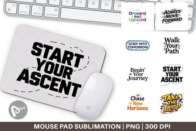 Mouse Pad Bold Action Graduation Quotes Sublimation artnoy 
