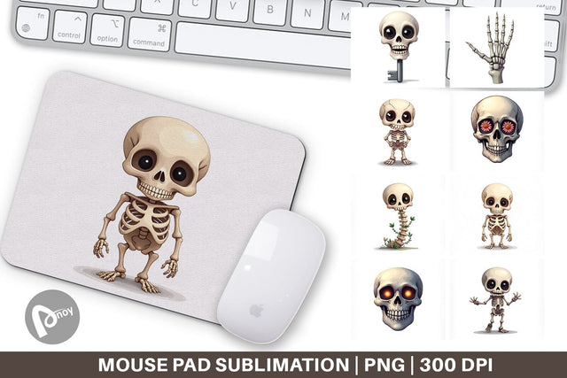 Mouse Pad Bone Motifs Sublimation artnoy 