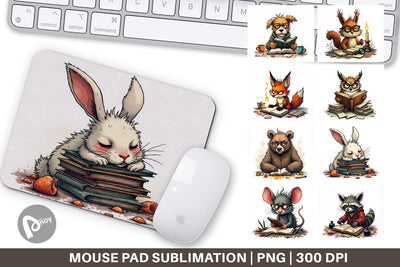 Mouse Pad Bookworm Critters Sublimation artnoy 