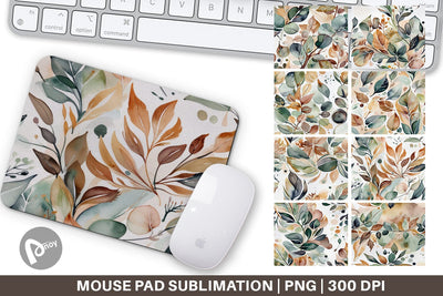 Mouse Pad Botanical Organic Pattern Sublimation artnoy 