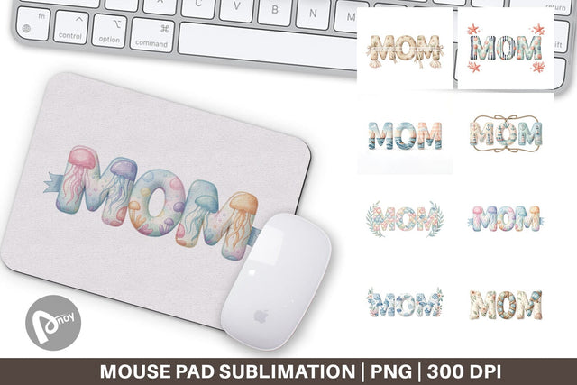 Mouse Pad Breezy Coastal MOM Nautical Sublimation artnoy 