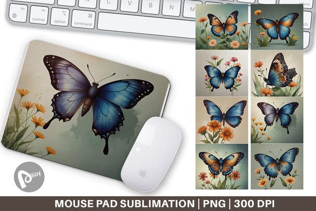 Mouse Pad Butterfly illustration Sublimation artnoy 