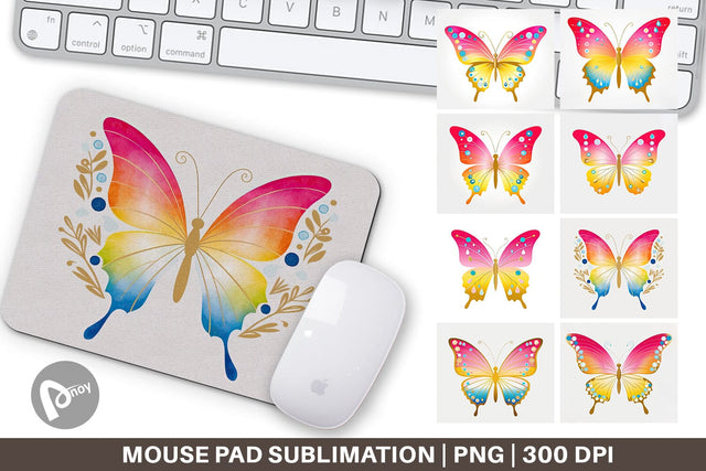 Mouse Pad Butterfly Sublimation artnoy 