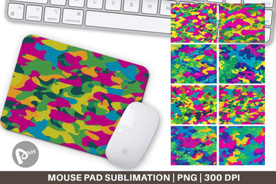 Mouse Pad Camouflage Colorful Sublimation artnoy 