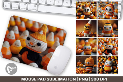 Mouse Pad Candy Corn Knitted Sublimation artnoy 