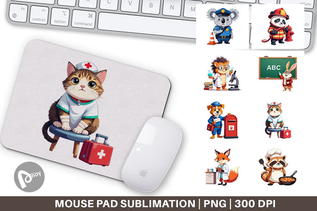 Mouse Pad Career Animals Sublimation artnoy 