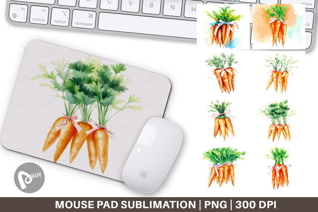 Mouse Pad Carrot Sublimation artnoy 
