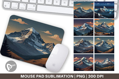 Mouse Pad Cartoon Mount Everest Sublimation artnoy 