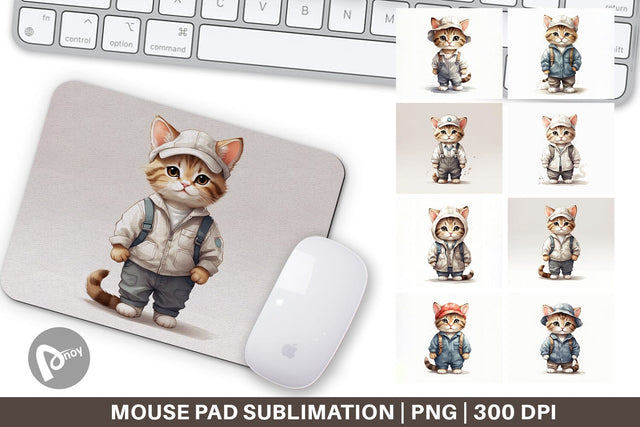 Mouse Pad Cat Work Sublimation artnoy 