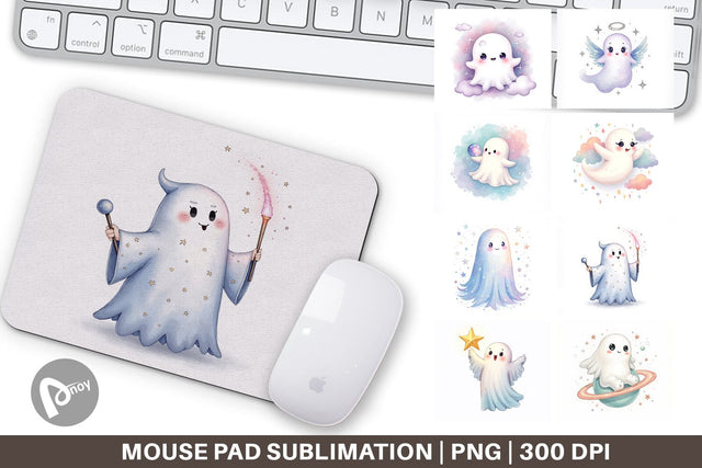 Mouse Pad Celestial Ghosts Sublimation artnoy 