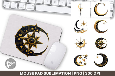 Mouse Pad Celestial Moon Sublimation artnoy 