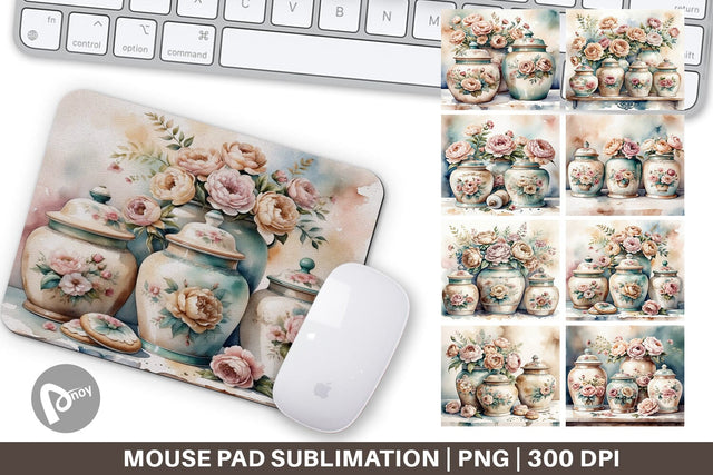 Mouse Pad Ceramic Cookie Jar Sublimation artnoy 
