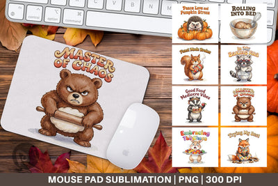 Mouse Pad Chaotic Retro Baking Watercolor Sublimation artnoy 