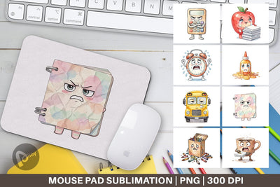 Mouse Pad Chaotic Teacher Supply Watercolor Sublimation artnoy 