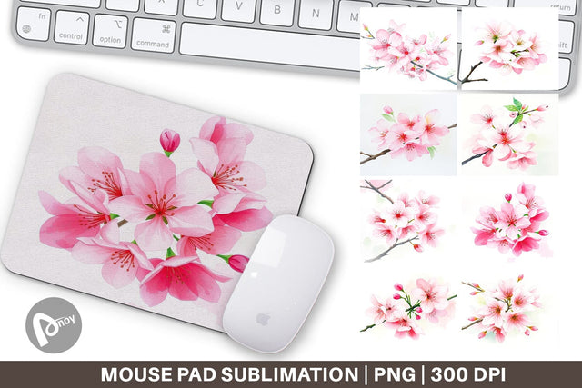 Mouse Pad Cherry blossoms Sublimation artnoy 
