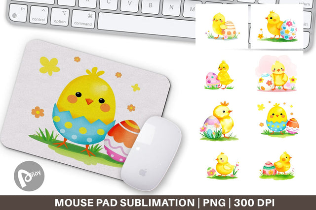Mouse Pad Chick and Egg Sublimation artnoy 