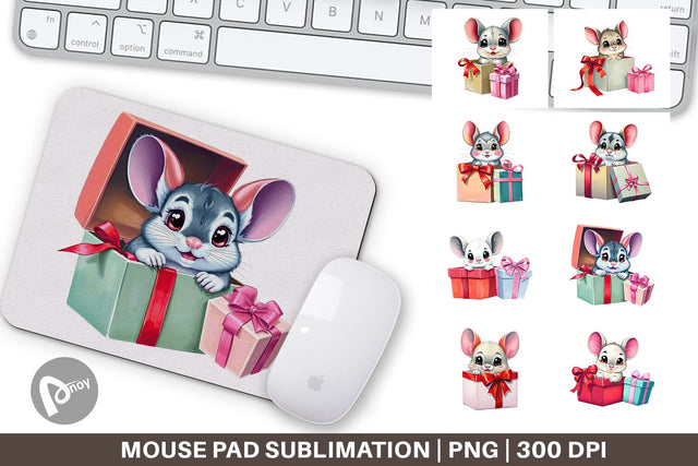 Mouse Pad Chinchilla Gift Sublimation artnoy 