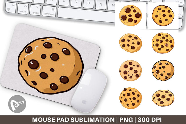 Mouse Pad Chocolate Chip Cookie Sublimation artnoy 
