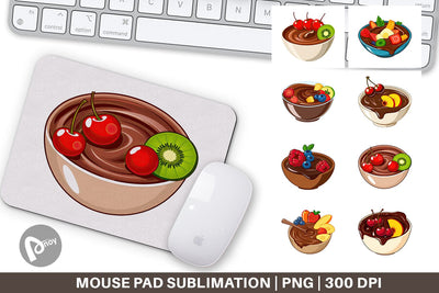 Mouse Pad Chocolate Fondue Sublimation artnoy 