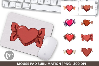 Mouse Pad Chocolate Heart Sublimation artnoy 