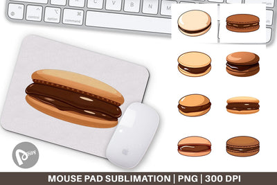 Mouse Pad Chocolate Macaron Sublimation artnoy 