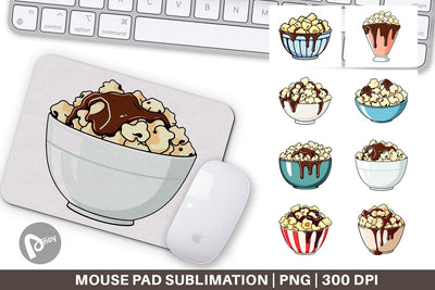 Mouse Pad Chocolate Popcorn Sublimation artnoy 