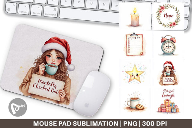 Mouse Pad Christmas Burnout Sublimation artnoy 