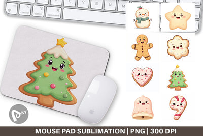 Mouse Pad Christmas Cookies Sublimation artnoy 