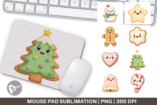 Mouse Pad Christmas Cookies Sublimation artnoy 
