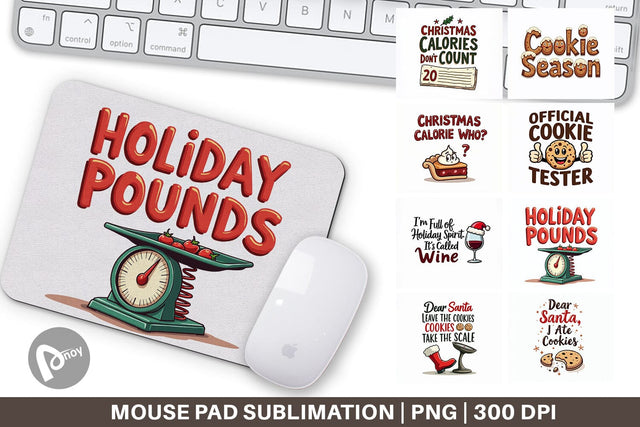 Mouse Pad Christmas Diet Dropout Quotes Sublimation artnoy 