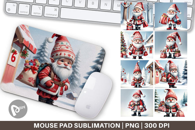 Mouse Pad Christmas Elf Sublimation artnoy 