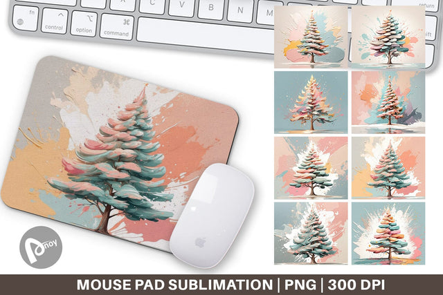 Mouse Pad Christmas Tree Sublimation artnoy 