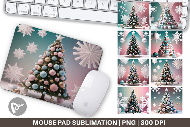 Mouse Pad Christmas Tree Sublimation artnoy 