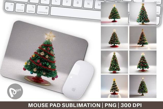 Mouse Pad Christmas Tree Sublimation artnoy 