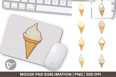 Mouse Pad Classic Ice Cream Sublimation artnoy 