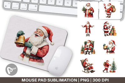Mouse Pad Classic Santa Claus Sublimation artnoy 