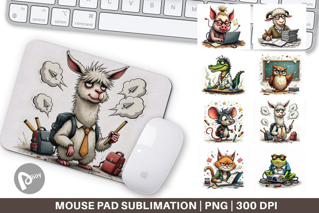 Mouse Pad Classroom Chaos Critters Sublimation artnoy 