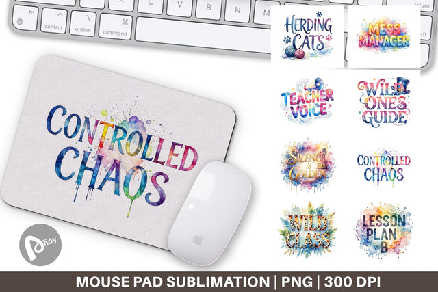 Mouse Pad Classroom Chaos Quotes Sublimation artnoy 